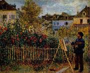 Claude Monet Painting in His Garden at Argenteuil, Auguste renoir